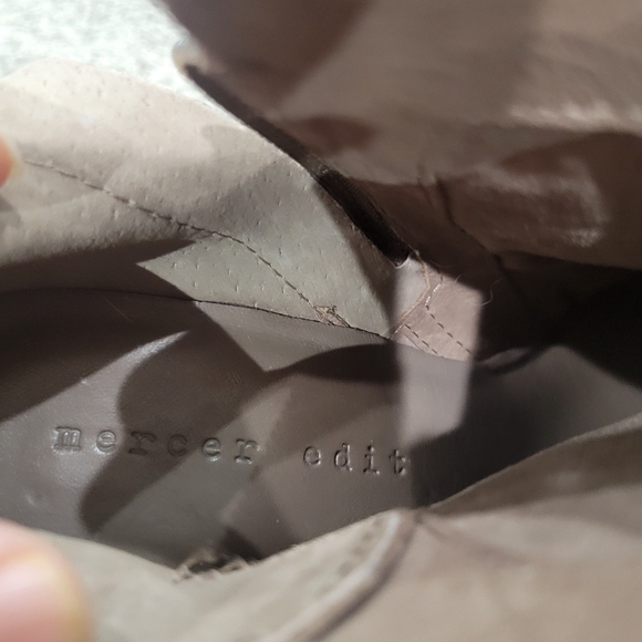 Mercer Edit Brown Suede Heeled Ankle Booties Size 6.5 - Picture 7 of 7